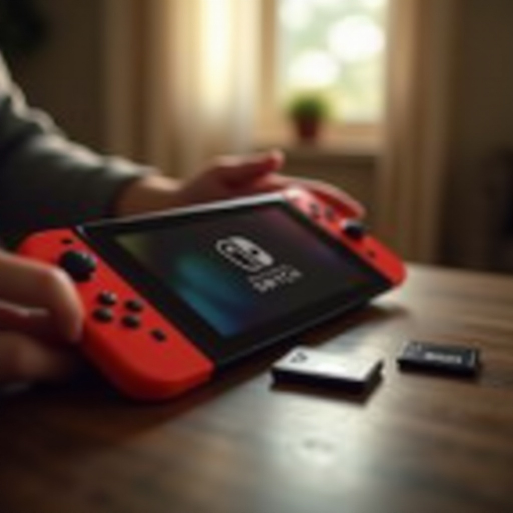 como trocar cartões SD no Switch