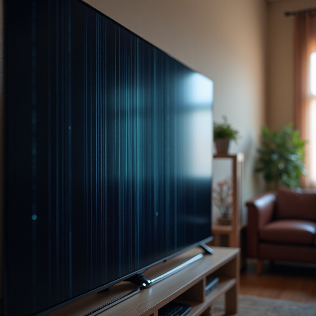 linhas verticais na tela da TV Samsung