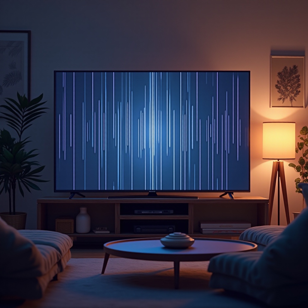 เส้นแนวตั้งบนหน้าจอทีวี Samsung