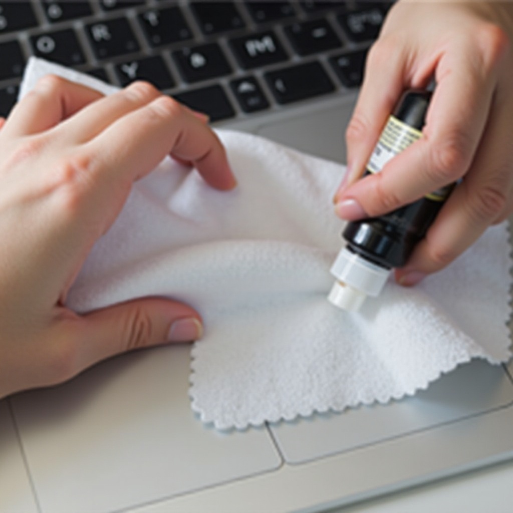 como limpar o touchpad do laptop