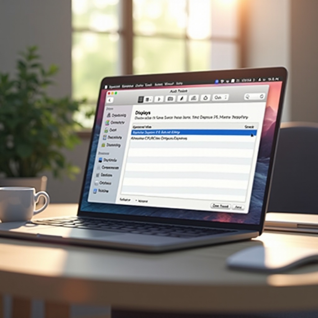 как изменить настройки дисплея на MacBook
