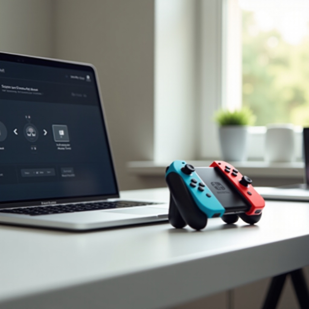 podłącz kontroler switch pro do macbooka