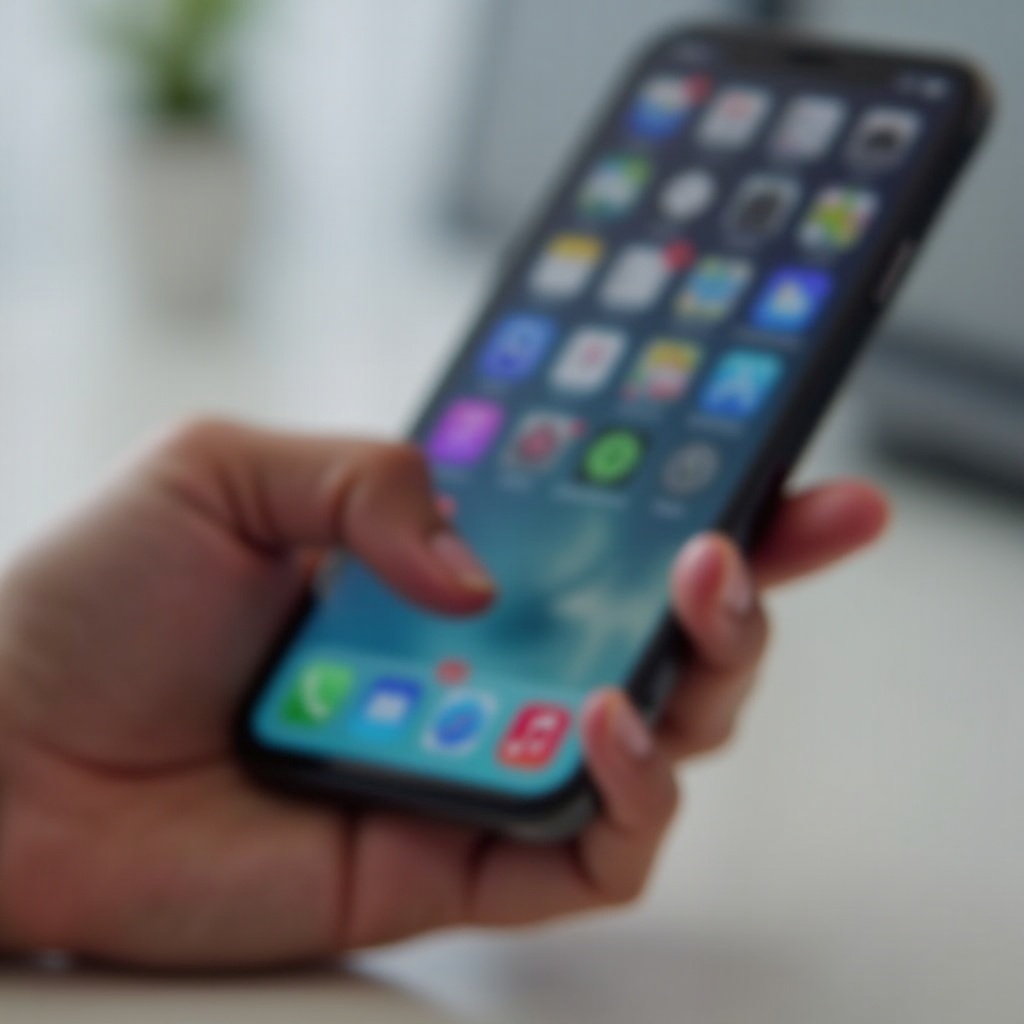 como abaixar a tela no iPhone