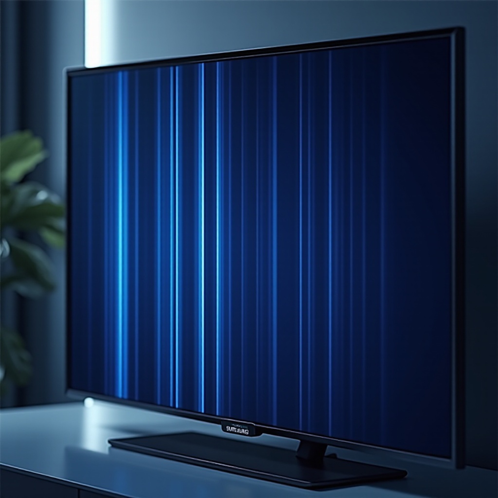 pionowe linie na ekranie telewizora Samsung