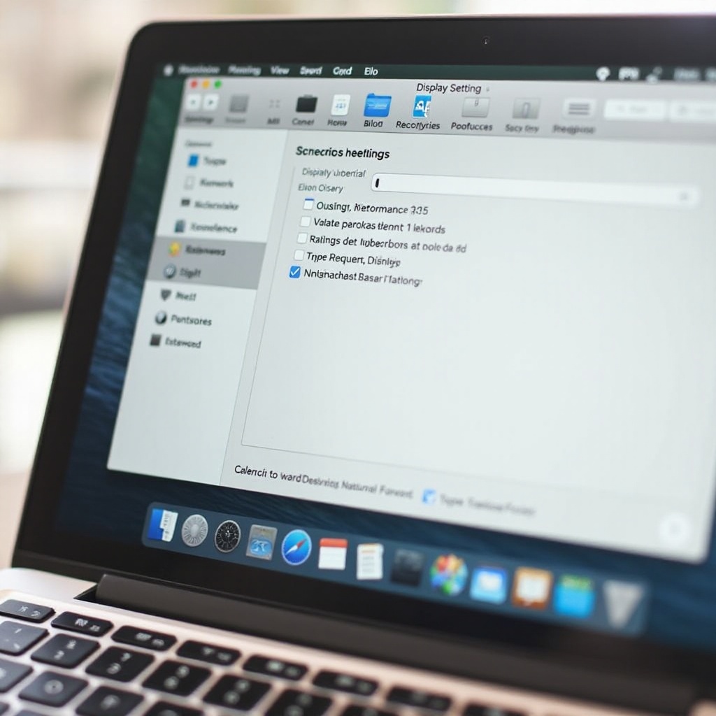 jak zmienić ustawienia wyświetlania na MacBooku