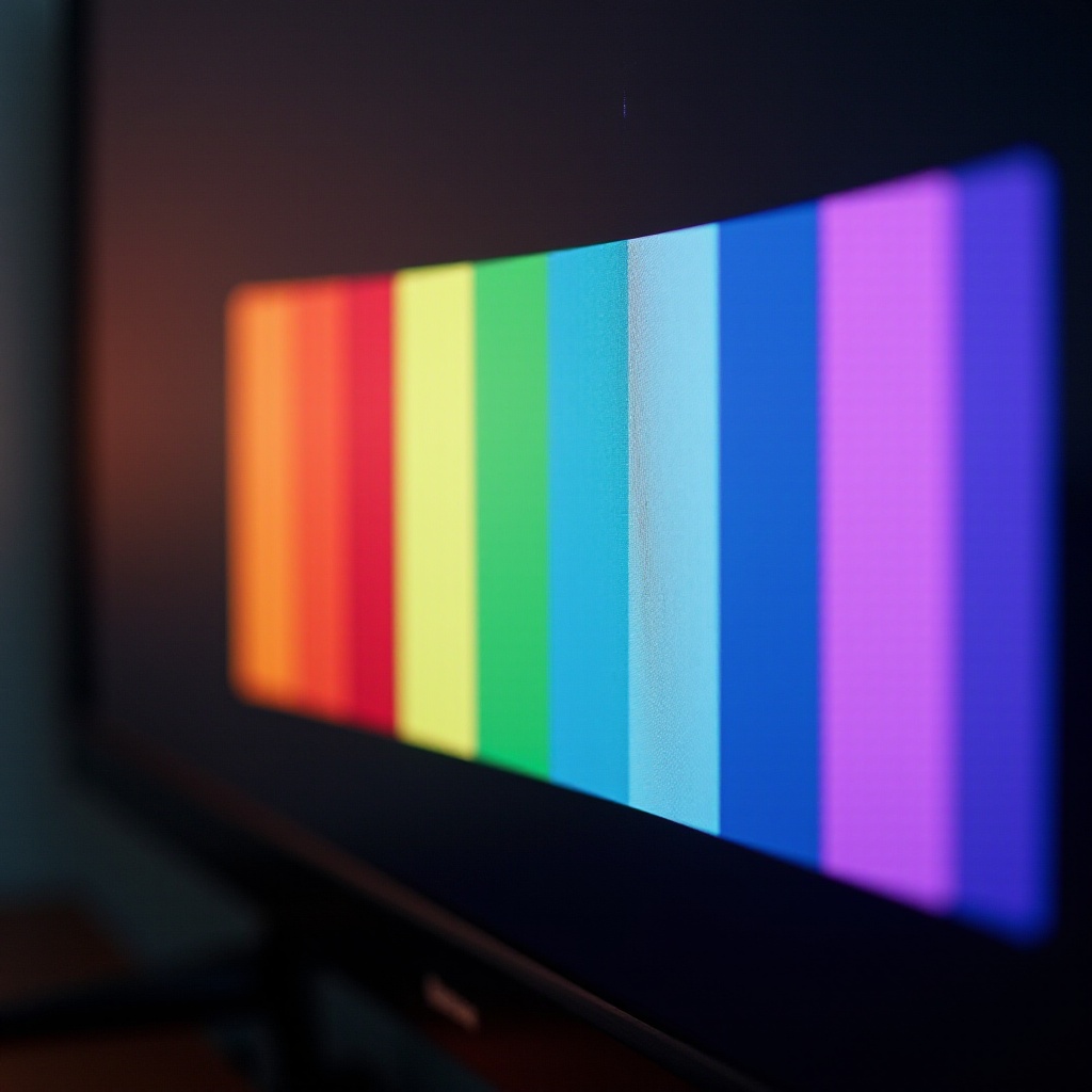 barras de cores na tela da TV
