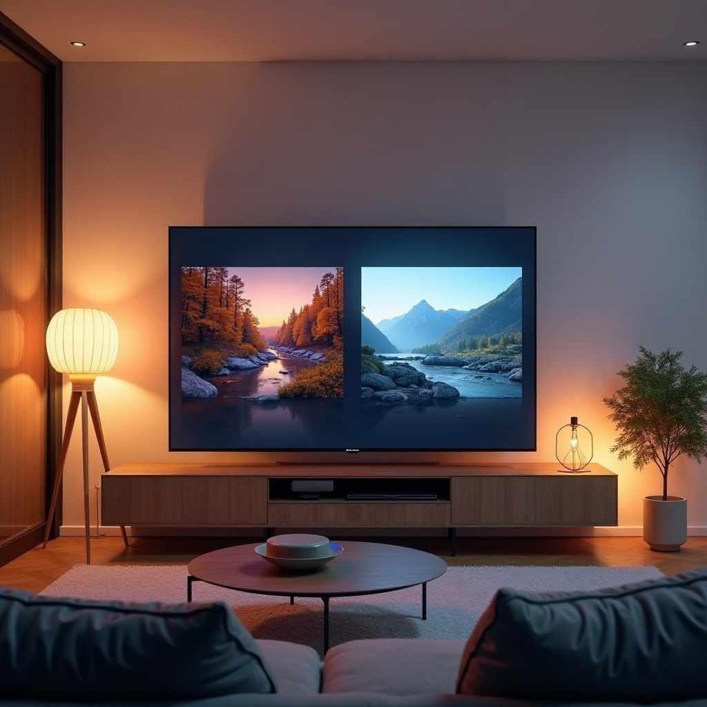 smart TV com imagem na imagem