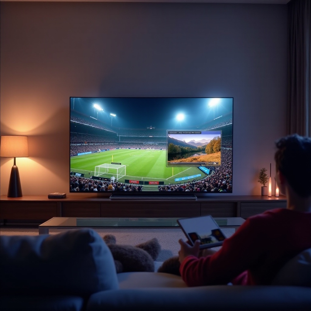 smart TV z obrazem w obrazie